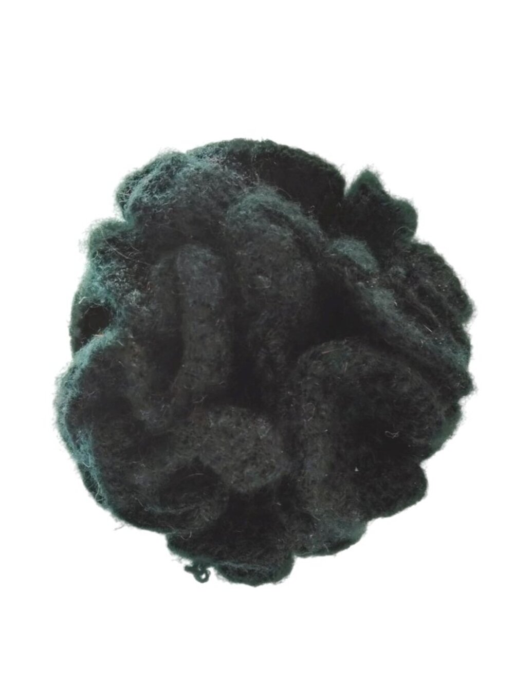 Black Carnation Boutonniere Lapel Pin hand knitted